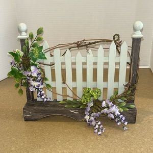Decorated Fence with Vines and Wisteria Easter Spring